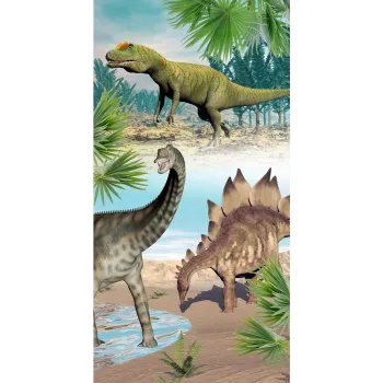Prosop de plaja din catifea pentru copii 75x150 cm Dino - Good Morning imagine