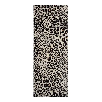 Prosop de plaja negru/bej din bumbac 78x200 cm Leopard - Catherine Lansfield imagine