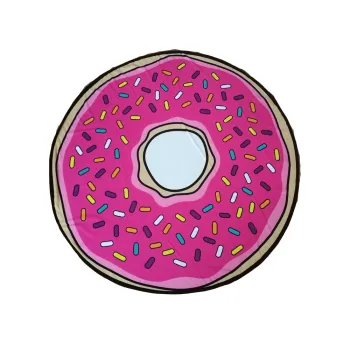 Prosop de plaja roz din bumbac o 150 cm Donut - JAHU collections imagine