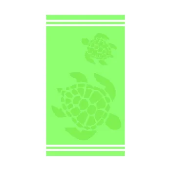 Prosop de plaja verde din bumbac 70x140 cm Turtle - B.E.S. imagine