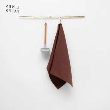 Prosop de vase din in 45x65 cm Chocolate - Linen Tales imagine