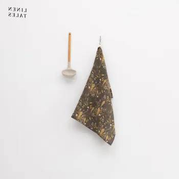 Prosop de vase din in 45x65 cm Woodland - Linen Tales imagine