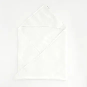 Prosop din in cu gluga pentru copii alb 100x100 cm Waffle - Linen Tales imagine