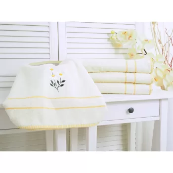 Prosop galben/crem 50x90 cm - B.E.S. imagine