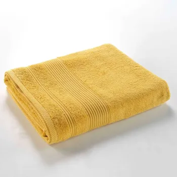 Prosop galben din bumbac din frotir 90x150 cm Tendresse - douceur d'interieur imagine