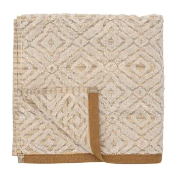 Prosop galben mustar-crem din bumbac 100x50 cm Malou - Bloomingville imagine