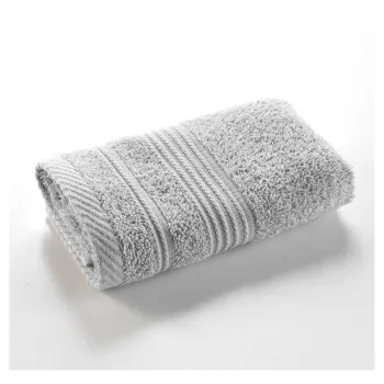 Prosop gri deschis din bumbac din frotir 30x50 cm Tendresse - douceur d'interieur imagine