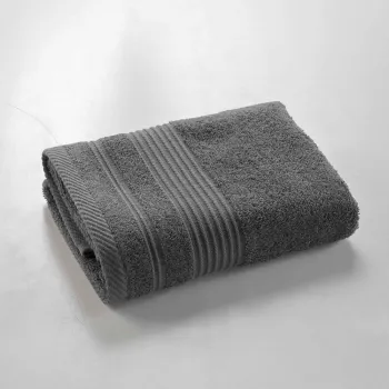 Prosop gri inchis din bumbac din frotir 50x90 cm Tendresse - douceur d'interieur imagine