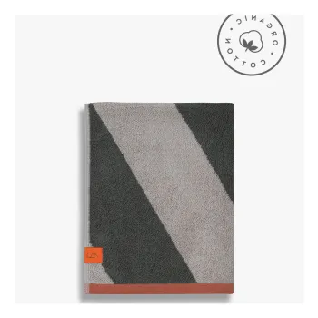 Prosop kaki din bumbac organic din frotir 70x133 cm Diagonal - Mette Ditmer Denmark imagine