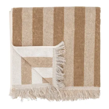 Prosop maro-bej din bumbac 50x100 cm Elaia - Bloomingville imagine
