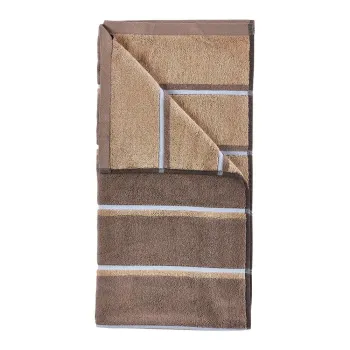 Prosop maro/bej din bumbac 50x100 cm Sauna aEURZone imagine