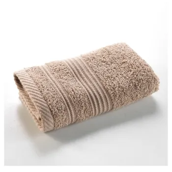 Prosop maro deschis din bumbac din frotir 30x50 cm Tendresse - douceur d'interieur imagine