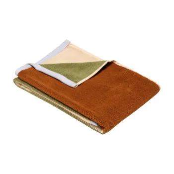 Prosop maro din bumbac din frotir 50x100 cm Block - Hubsch imagine