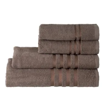 Prosop maro din bumbac din frotir 50x100 cm Simple - Casa Seleccion imagine