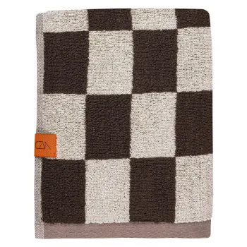 Prosop maro din bumbac organic din frotir 50x90 cm Retro - Mette Ditmer Denmark imagine