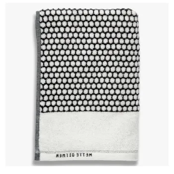 Prosop negru-alb din bumbac 70x140 cm Grid - Mette Ditmer Denmark imagine