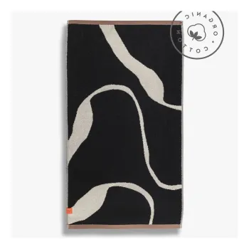 Prosop negru-alb din bumbac organic 70x133 cm Nova Arte - Mette Ditmer Denmark imagine