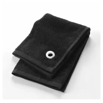 Prosop negru din bumbac din frotir 50x50 cm Cuistot - douceur d'interieur imagine