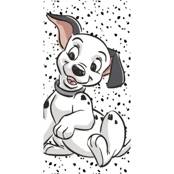 Prosop pentru copii alb-negru din bumbac 70x140 cm 101 Dalmatians 