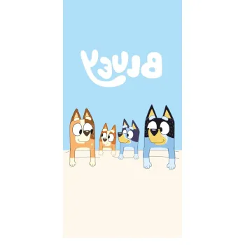 Prosop pentru copii albastru/bej din bumbac 70x140 cm Bluey - Jerry Fabrics imagine