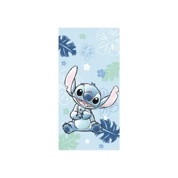 Prosop pentru copii albastru din bumbac 70x140 cm Lilo and Stitch 