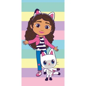 Prosop pentru copii, din bumbac 70x140 cm Gabby's Dollhouse Colors - Jerry Fabrics imagine