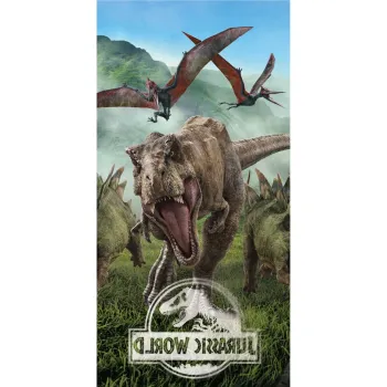 Prosop pentru copii din bumbac 70x140 cm Jurassic Park - Jerry Fabrics imagine