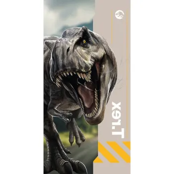 Prosop pentru copii gri din bumbac 70x140 cm Jurassic World 