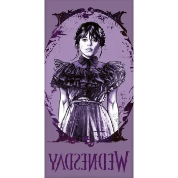 Prosop pentru copii mov din bumbac 70x140 cm Wednesday - Jerry Fabrics imagine