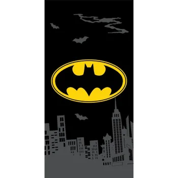 Prosop pentru copii negru din bumbac 70x140 cm Batman 