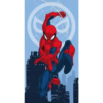 Prosop pentru copii rosu/albastru din bumbac 70x140 cm Spider-man 
