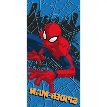 Prosop pentru copii rosu-albastru din microfibra 70x140 cm Spider-man - Jerry Fabrics imagine