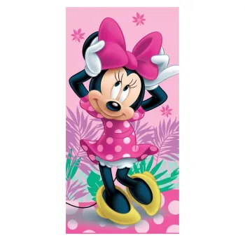 Prosop pentru copii roz din bumbac 70x140 cm Minnie 