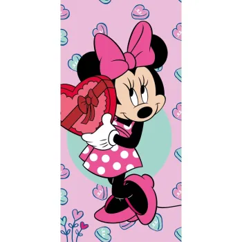 Prosop pentru copii roz din frotir 70x140 cm Minnie - Jerry Fabrics imagine