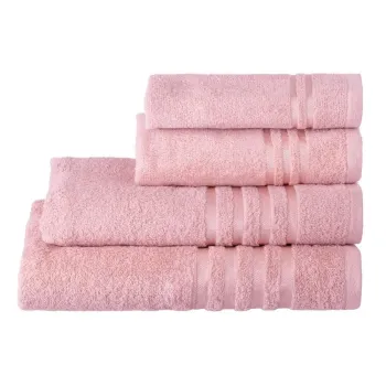 Prosop roz din bumbac din frotir 50x100 cm Simple - Casa Seleccion imagine