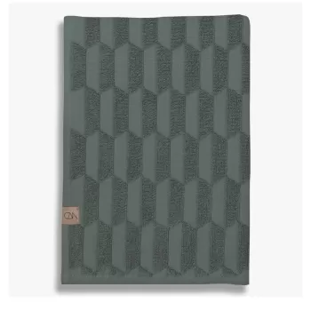 Prosop verde inchis din bumbac 50x95 cm Geo - Mette Ditmer Denmark imagine