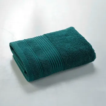 Prosop verde inchis din bumbac din frotir 50x90 cm Tendresse - douceur d'interieur imagine