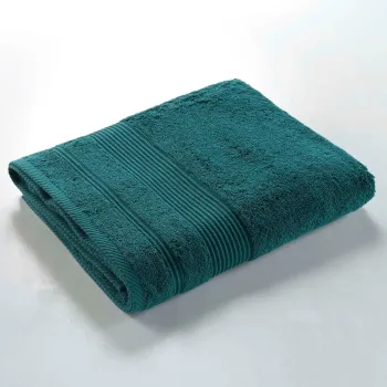 Prosop verde inchis din bumbac din frotir 90x150 cm Tendresse - douceur d'interieur imagine