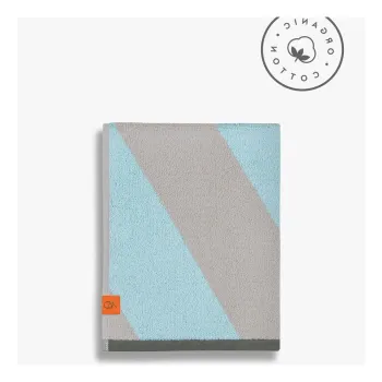 Prosop verde menta din bumbac organic din frotir 70x133 cm Diagonal - Mette Ditmer Denmark imagine