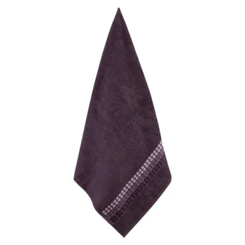 Prosop violet din bumbac 50x100 cm Darwin - My House imagine