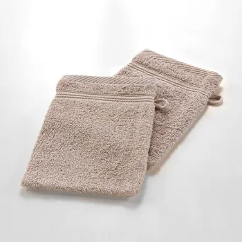 Prosopel de spalat pe corp maro deschis din bumbac 15x21 cm Tendresse - douceur d'interieur imagine