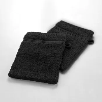 Prosopel de spalat pe corp negru din bumbac 15x21 cm Tendresse - douceur d'interieur imagine