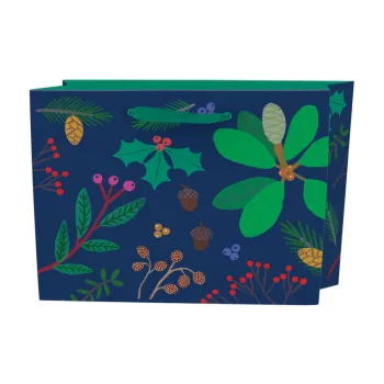 Punga de cadouri 35x14,5 cm cu model de Craciun Holly Berry - Roger la Borde imagine