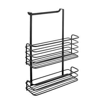 Raft metalic suspendat pentru bucatarie Metaltex Galileo Lava Double, negru imagine