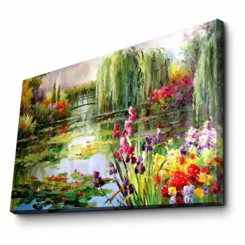 Reproducere tablou pe panza Impressionist Garden, 70 x 45 cm imagine