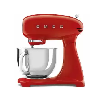 Robot de bucatarie cu bol din otel inoxidabil SMEG 50's Retro, 4,8 l, rosu imagine