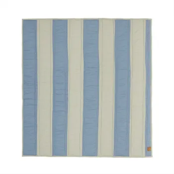 Saltea de joaca pentru copii albastra/crem 130x140 cm Striped - OYOY Mini imagine