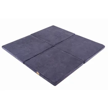 Saltea de joaca pentru copii gri albastru 120x120 cm - Meowbaby imagine