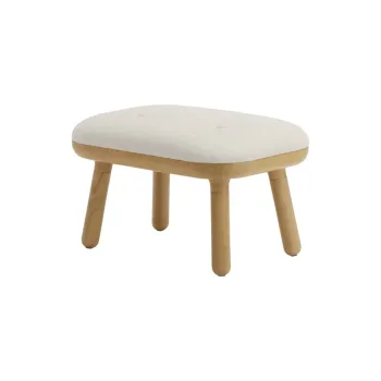 Scaun alb-in culoare naturala Paff Low - UMAGE imagine