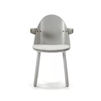 Scaun cu cotiere Teulat Uma, gri imagine